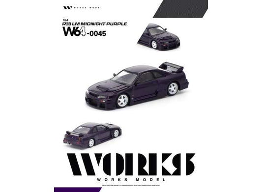 Nissan R33 LM, midnight purple 1:64 WORKS Model (W64-0045) – ETA. September 2027