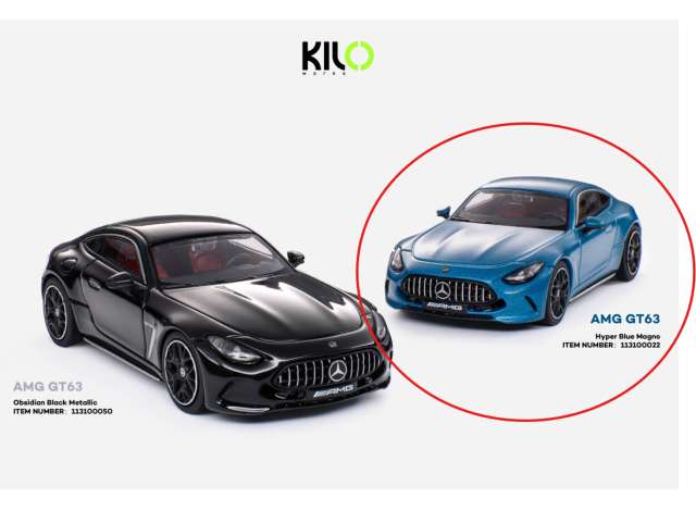 Mercedes-Benz AMG GT63, hyper blue magno 1:64 KILOWorks Model (KLW113100022) – ETA. April 2027