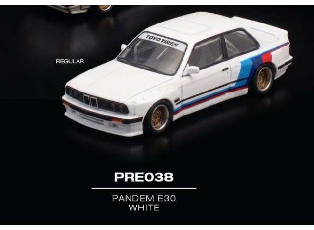 Pre-Order – Pandem E30, white 1:64 Pop Race Model (PRE038) – ETA. April 2027