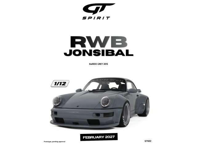 Pre-Order – 2015 RWB Jonsibal *Resin*,nardo grey 1:12 GT Spirit Model (GT602) – ETA. May 2027