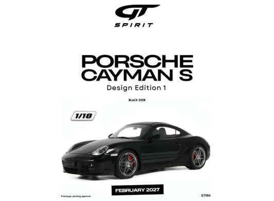 2008 Porsche Cayman S Design Edition 1 *Resin serie*, black 1:18 GT Spirit Model (GT984) – ETA. May 2027