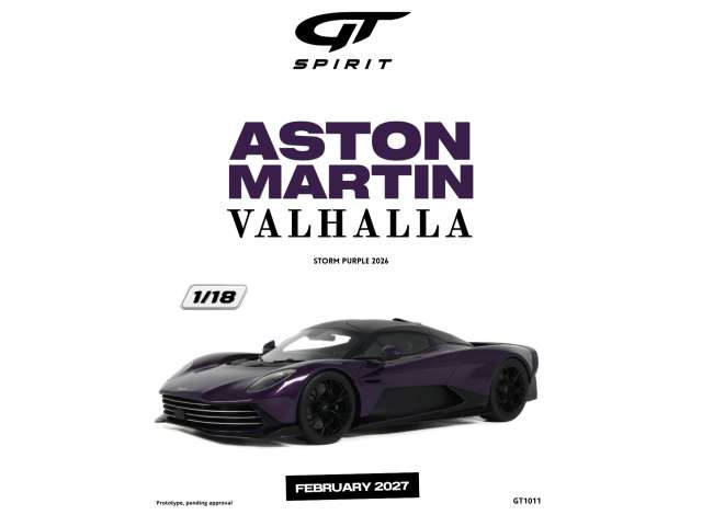 Pre-Order – 2026 Aston Martin Valhalla Storm *Resin serie*, purple 1:18 GT Spirit Model (GT1011) – ETA. May 2027