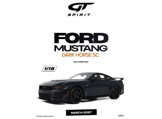 2026 Ford Mustang Dark Horse SC *Resin serie*, blue ember 1:18 GT Spirit Model (GT627) – ETA. June 2027