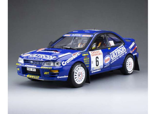 Pre-Order – 1995 Subaru Impreza 555 #6  P.Liatti/A.Alessandrini Winner Rallye Sanremo Rally e d'Italia, blue 1:18 SunStar Model (SUN5603) – ETA. March 2027