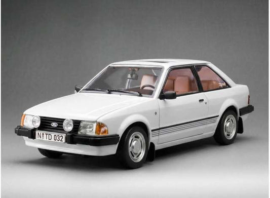Pre-Order – 1983 Ford Escort Mark III Ghia, diamond white 1:18 SunStar Model (SUN5033) – ETA. March 2027