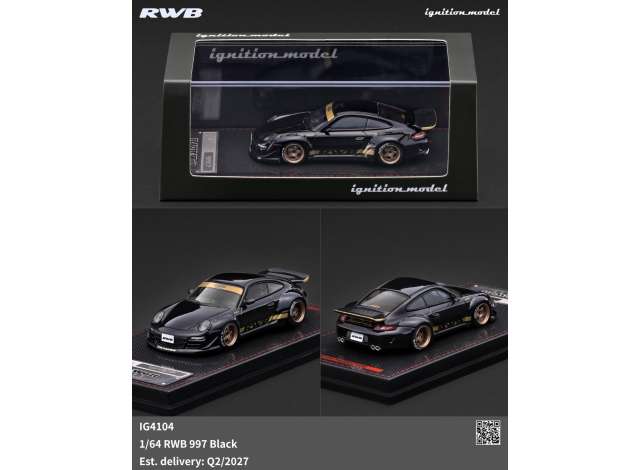 Pre-Order – RWB 997, black 1:64 Ignition Model (IG4104) – ETA. September 2027