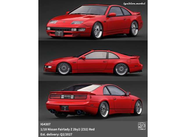 Pre-Order – Nissan Fairlady Z 2by2 (Z32), red 1:18 Ignition Model (IG4307) – ETA. September 2027