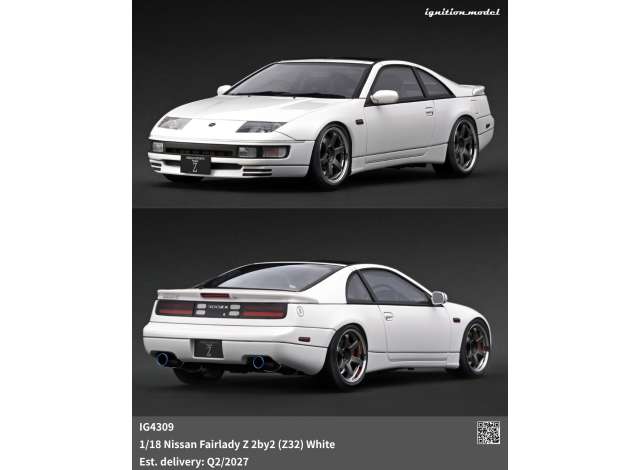 Pre-Order – Nissan Fairlady Z 2by2 (Z32), white 1:18 Ignition Model (IG4309) – ETA. September 2027