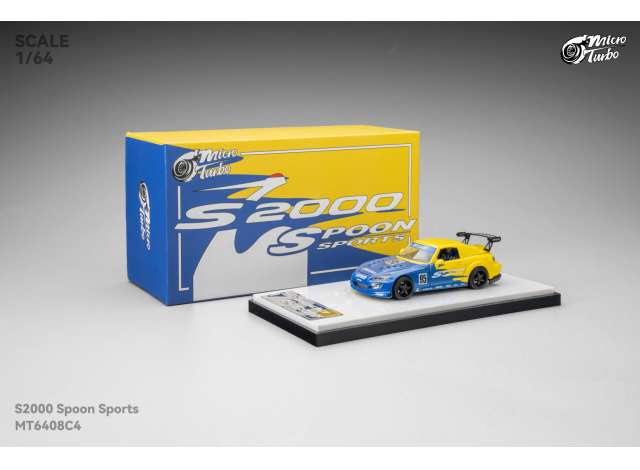 Pre-Order – S2000 Spoon, blue/yellow 1:64 Microturbo Model (MT6408C4) – ETA. March 2027