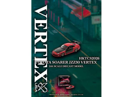 Toyota Soarer JZZ30 VERTEX, red/black 1:64 Liomio Model (LI64-TSV-HKTCS) – ETA. March 2027