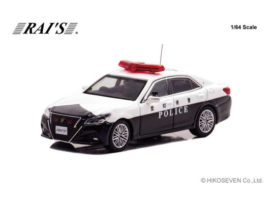 Toyota Crown Athlete (GRS214) Traffic Police Car (453) Aichi , white/black 1:64 Rai's Model (H7640044) – ETA. April 2027