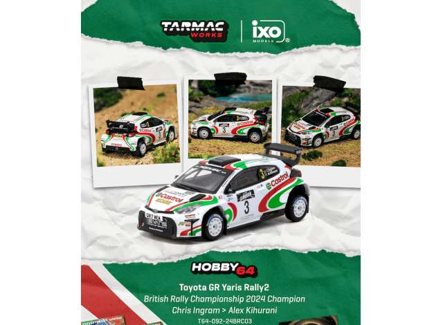 2024 Toyota Yaris GR Rally1 Hybrid #3 Chris Ingram British Rally Championship Champion, various 1:64 Tarmac Works Model