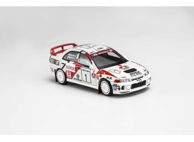 1997 Mistubishi EVO4 GSR Champion of WRC Finland, white/red 1:64 Motorhelix Model (MH64030) – ETA. April/May 2027