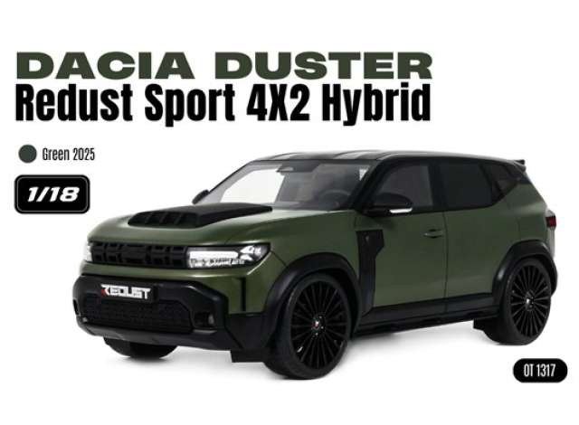 2025 Dacia Duster Redust Sport 4x2 Hybrid *Resin series*, green 1:18 OttOmobile Miniatures Model (OT1317) – ETA. May/June 2027