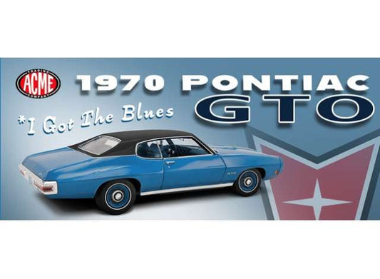 1970 Pontiac GTO Vinyl Top, atoll blue 1:18 Acme Diecast Model (ACME1801231VT) – ETA. April/May 2027