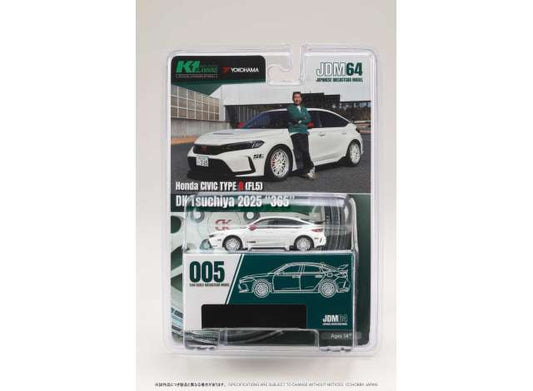 2025 Honda Civic Type R (FL5) DK Tsuchiya *365*, wihte 1:64 Hobby Japan Model (HJDM005-22V) – ETA. June/July 2027