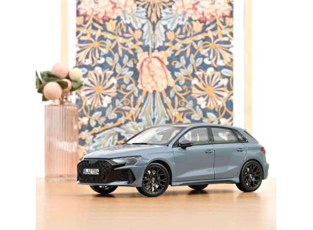 2025 Audi RS 3 Sportback, Kemora grey 1:18 Norev Model (NOR188389) – ETA. January/February 2027