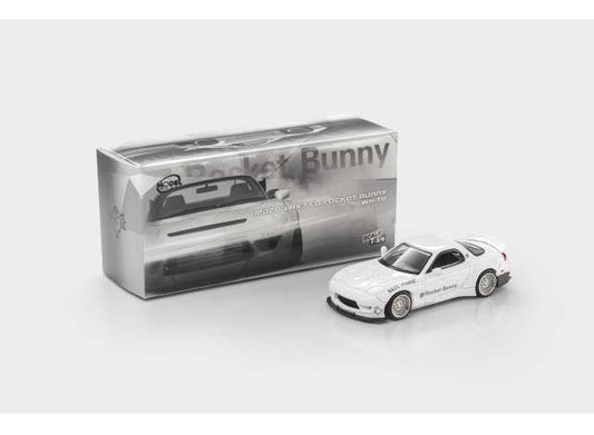 Pre-Order – Mazda RX7 FD Rocket Bunny, white 1:64 ModelModel Model (MM64-RX7FDR-002) – ETA. April/May 2027