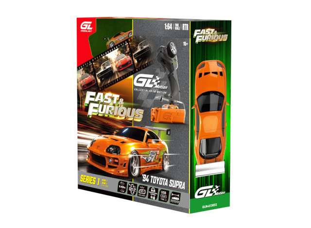 1994 Toyota Supra MK4 Car & Case Brian *The Fast & the Furious*, orange 1:64 GreenLight Model (GLM-INT-712002) – ETA. May/June 2027