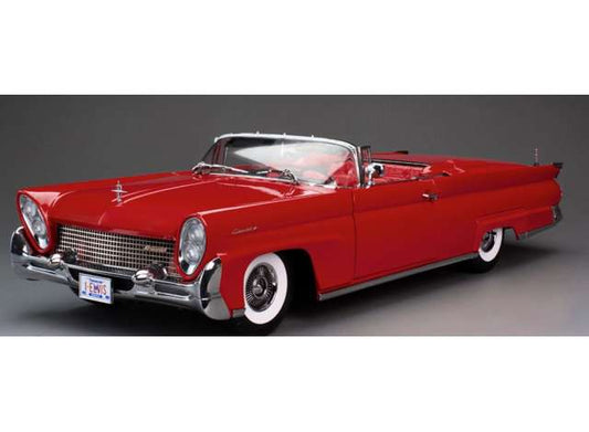 1958 Lincoln Continental MKIII Open Convertible with Elvis Presley figure, red 1:18 SunStar Model (SUN4715F) – ETA. April/May 2027