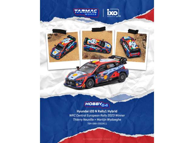 2023 Hyundai i20N Rally 1 Hybrid #11 Thierry Neuwille WRV Central European Rally, various 1:64 Tarmac Works Model (TC-T64-089-23CER11)