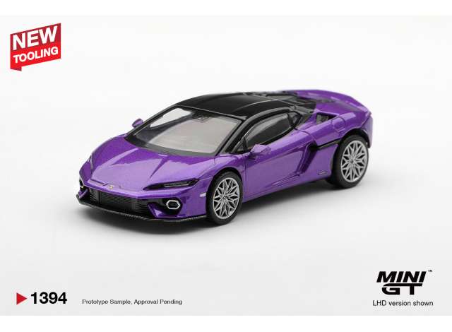 2026 Lamborghini Temerario, viola pasifae 1:64 Mini GT Model (MGT01394-L) – ETA. June/July 2027