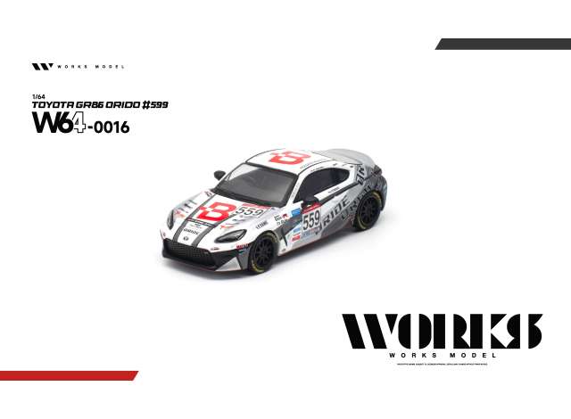 Toyota GR86 Orido #599, various 1:64 Works Model (W64-0016) – ETA. September/October 2027