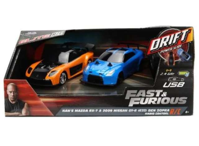 Fast & Furious Drift Twin Pack, blue/orange 1:24 Jada Model (JADA9336312314R00) – ETA. April/May 2027