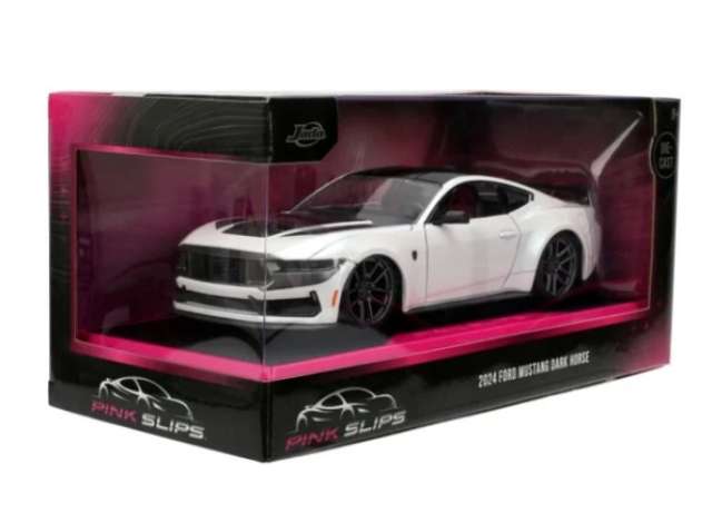 2024 Ford Mustang Dark Horse *Pink Slips*, white 1:24 Jada Model (JADA35504) – ETA. April/May 2027
