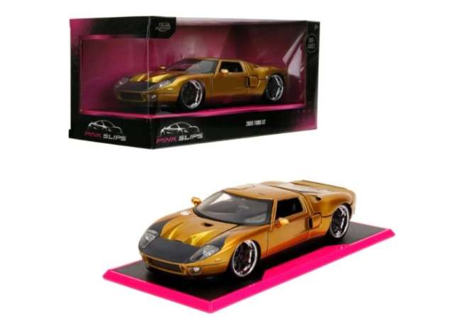 2005 Ford GT *Pink Slips*, gold 1:24 Jada Model (JADA35985) – ETA. April/May 2027