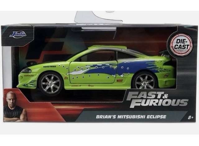 1995 Mitsubishi Eclipse *Fast and Furious*, green 1:32 Jada Model (JADA36356) – ETA. February/March 2027