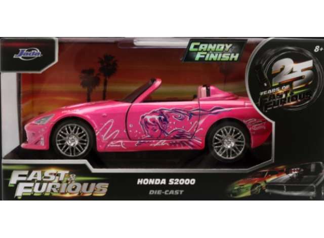 2001 Honda S2000 Suki's Candy Finish *Fast and Furious* , pink 1:32 Jada Model (JADA36955) – ETA. April/May 2027