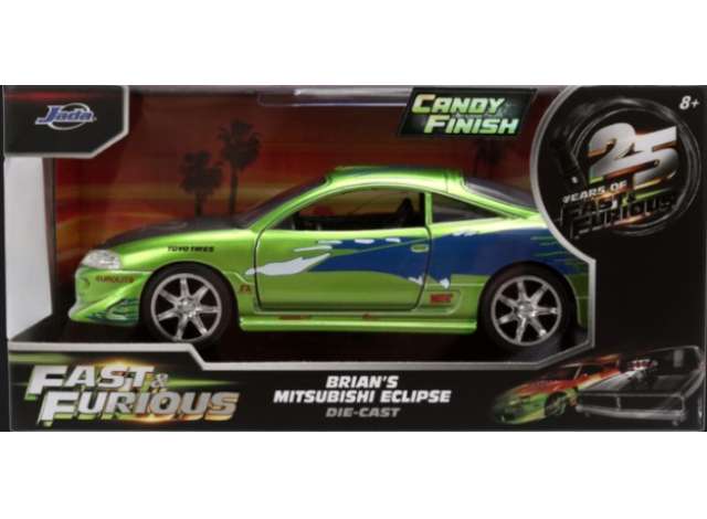 1995 Mitsubishi Eclipse Brian’s Candy Finish *Fast and Furious* , green/blue 1:32 Jada Model (JADA36959) – ETA. April/May 2027