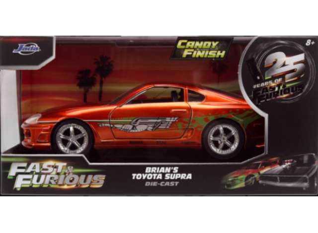 1995 Toyota Supra Brian’s Candy Finish *Fast and Furious* , orange metallic 1:32 Jada Model (JADA36960) – ETA. April/May 2027