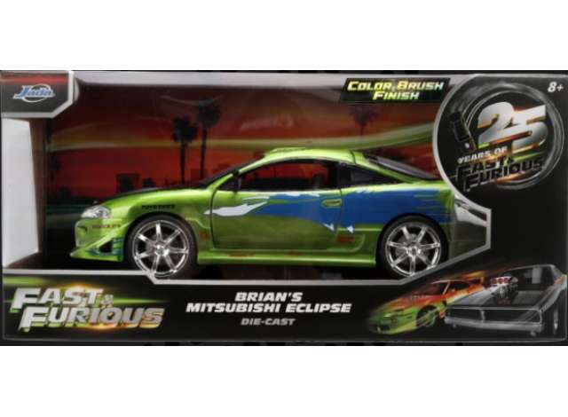 Mitsubishi Eclipse *Fast & Furious*, green/blue 1:24 Jada Model (JADA37814) – ETA. April/May 2027