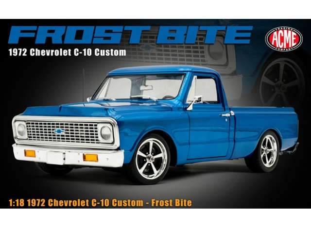 1972 Chevrolet C-10 Custom Frost Bite, blue 1:18 Acme Diecast Model (ACME1807225) – ETA. September/October 2027