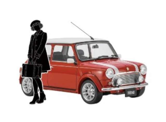Mini Cooper with Figure, plastic modelkit 1:24 Hasegawa Model (HAS52716) – ETA. March/April 2027