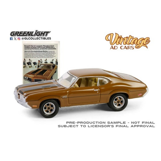THIS ITEM IS AVAILABLE TO ORDER FROM OUR SUPPLIER - 1:64 GREENLIGHT GL39150-D VINTAGE AD CARS SERIES 11 - 1972 OLDSMOBILE 4-4-2 THE COMPLETE ESCAPE MACHINE
