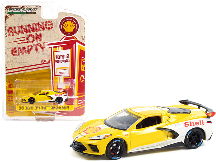 1:64 GREENLIGHT 41130-E RUNNING ON EMPTY SERIES 13 2021 CHEVROLET CORVETTE STINGRAY COUPE SHELL