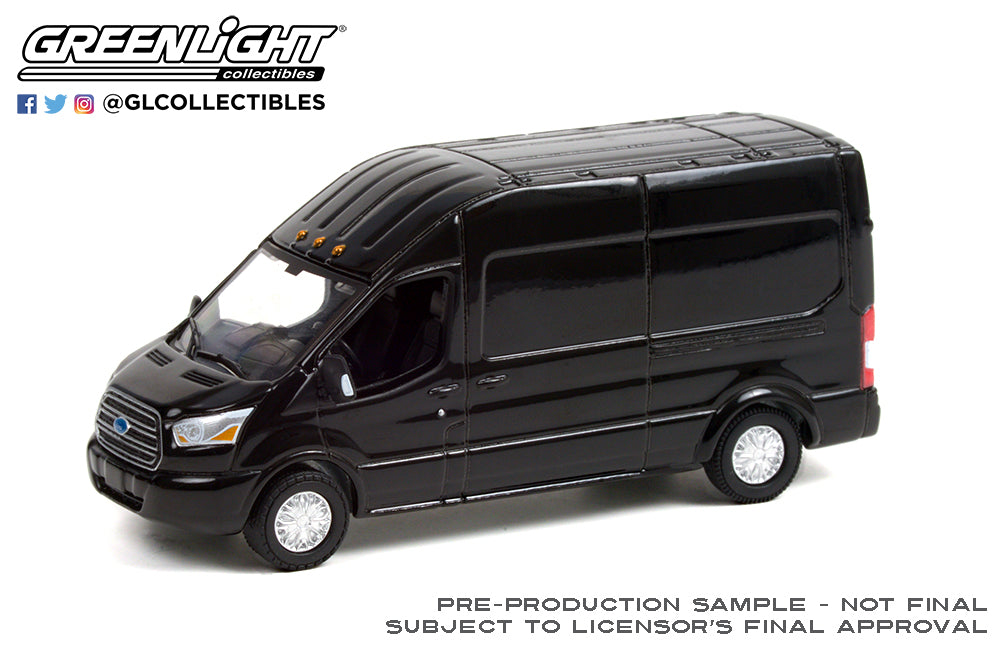 2019 Ford Transit - Shadow Black Route Runners Series 3 1:64 GreenLight Model Car