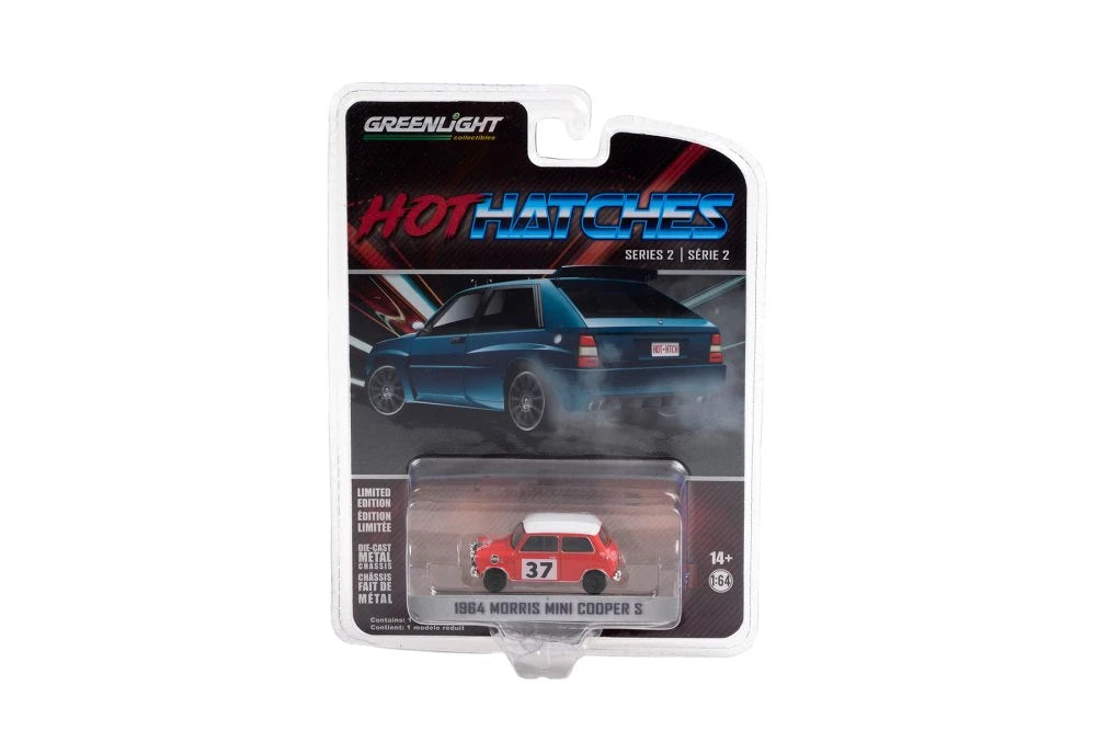 1964 Morris Mini Cooper S #37 Hot Hatches Series 2 1:64 GreenLight Model Car (63020-A)