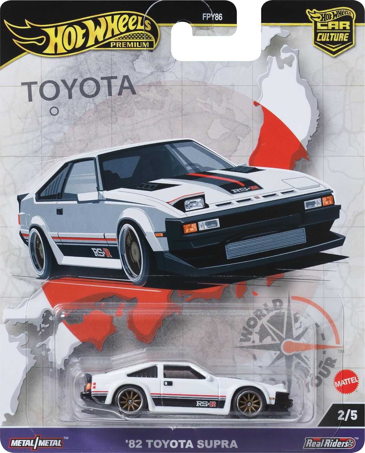 1:64 Hot Wheels Car Culture World Tour '82 Toyota Supra 2/5 HRV97
