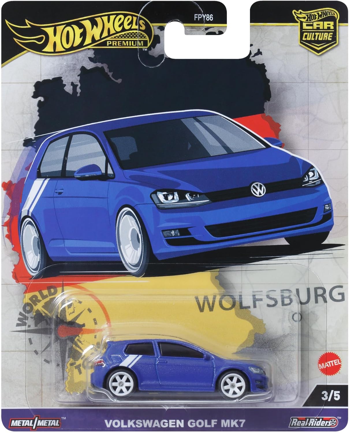 1:64 Hot Wheels Car Culture World Tour Volkswagen Golf MK7 3/5 HRV79