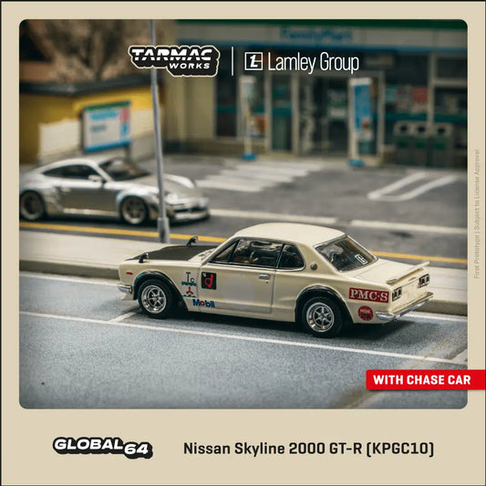 1/64 TARMAC T64G-043-WH2 NISSAN SKYLINE HT 2000GT-R WHITE