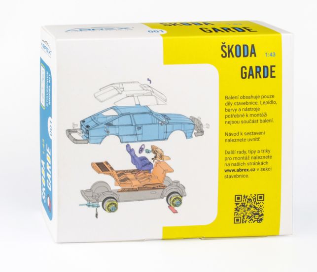 Available to Order – Skoda Garde 1982 Solar Yellow Model Kit 1:43 (ABR 143SS722GK)