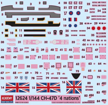 Available To Order – CH-47 D/F/J/HC Mk 1 Chinook '4 Nations' 1:144 (ACA 12624)