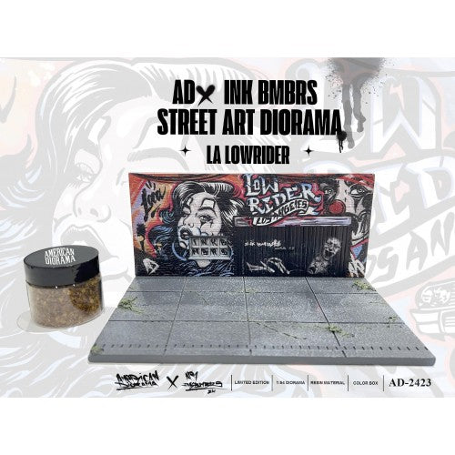 American Diorama Street Art Diorama – LA Lowrider 1:64 Scale Display Set (AD-2423)