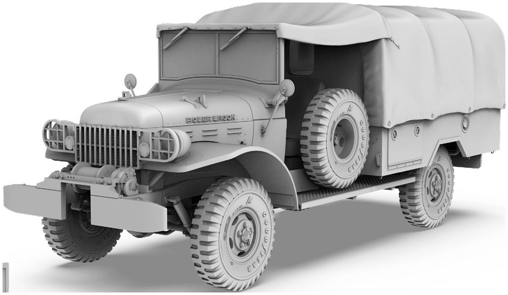 Available To Order – IDF Power Wagon WM300 Cargo Truck with Winch 1:35 AK Interactive Model (AKI 35020)