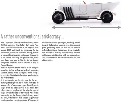 Available to Order – Austro Daimler 22/86ps Spezial 'prince Elias of Parma' White 1:43 Autocult Model (ATC 01022)