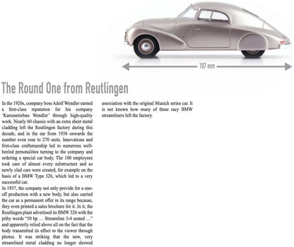 Available To Order – BMW 326 Streamliner Wendler Silver Metallic 1:43 (ATC 04042)